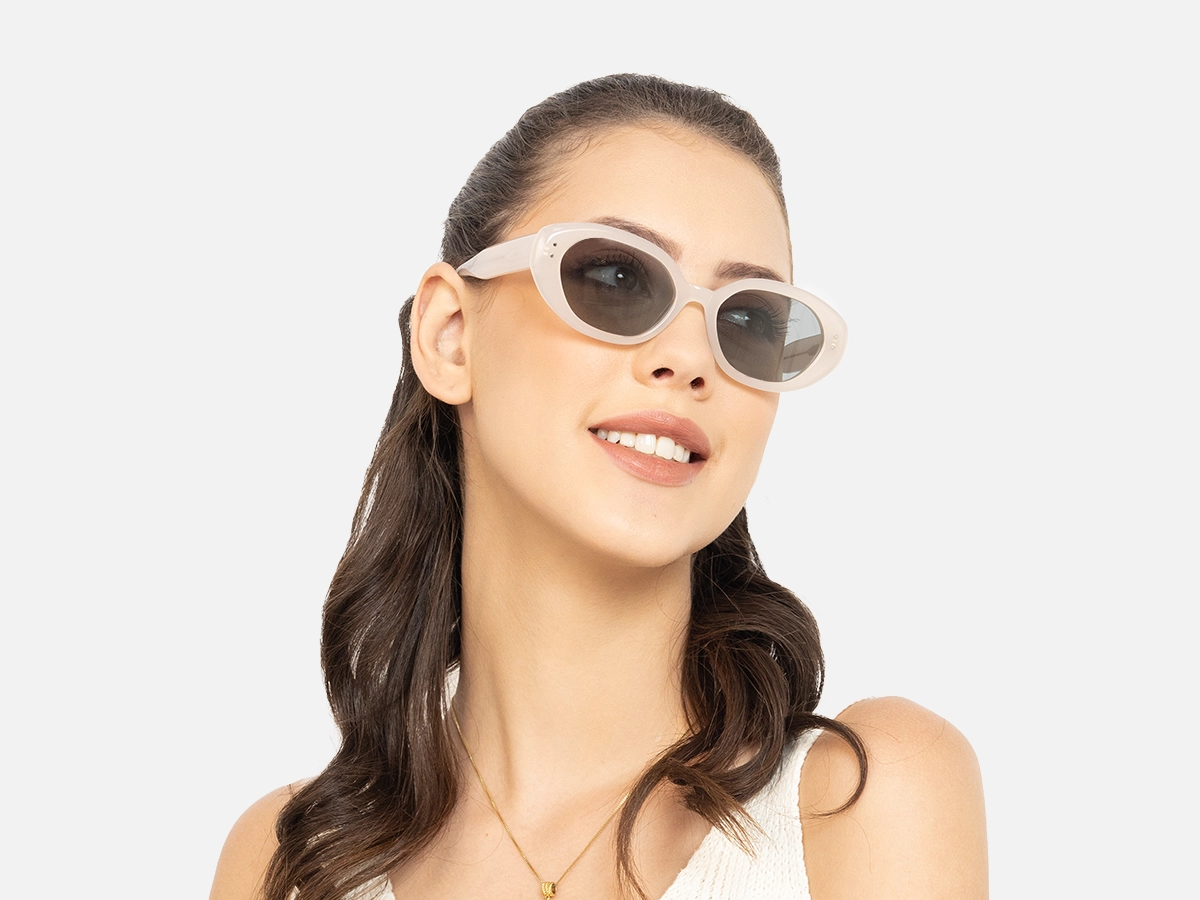 Peach Oval Sunglasses-52