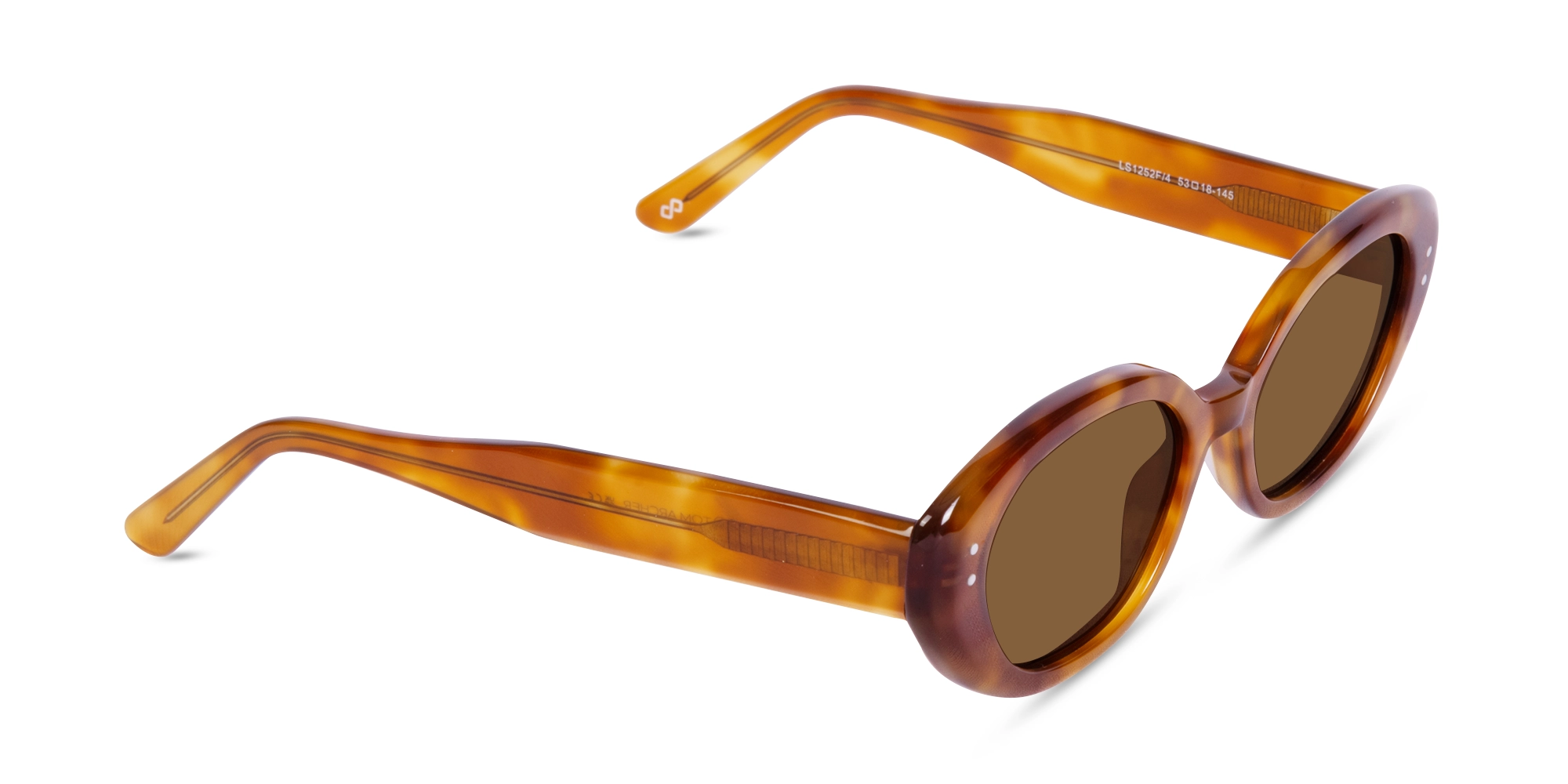 Brown Oval Sunglasses-2