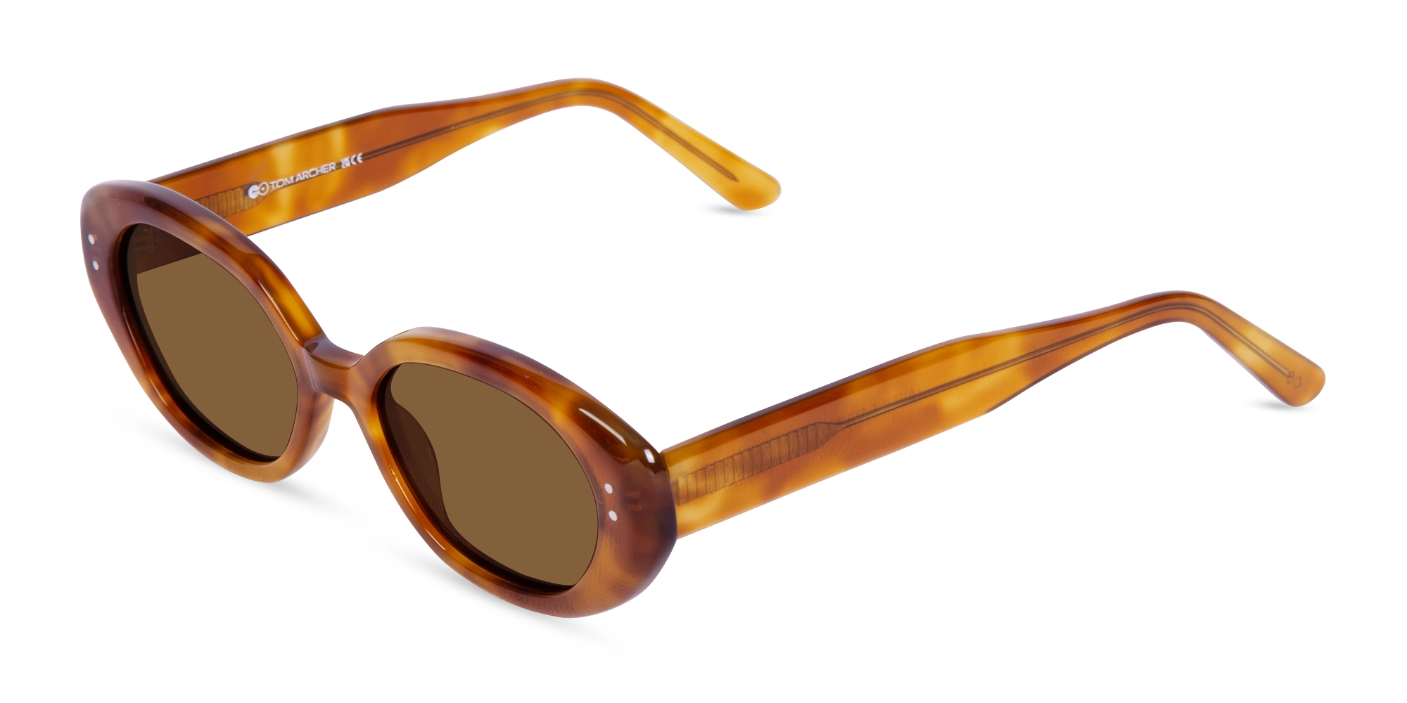 Brown Oval Sunglasses-3