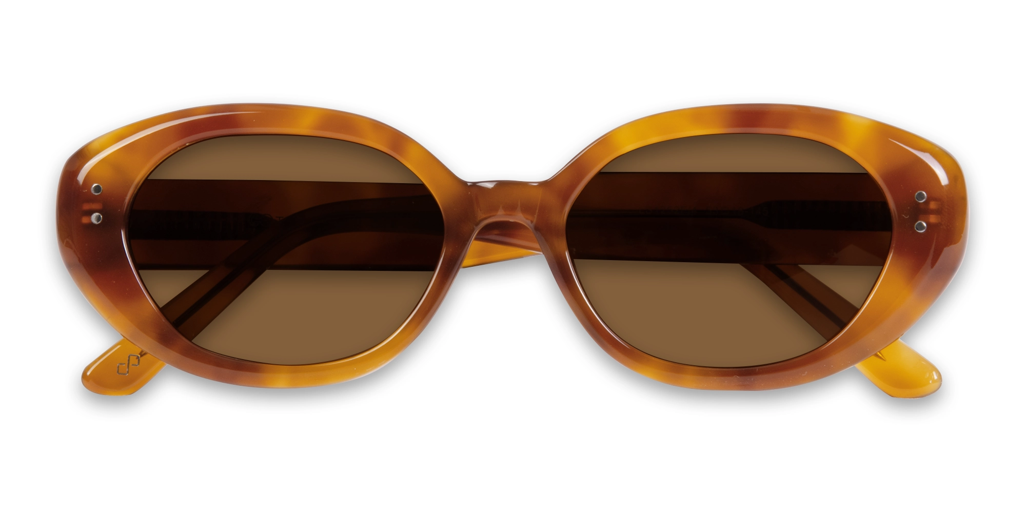 Brown Oval Sunglasses-6