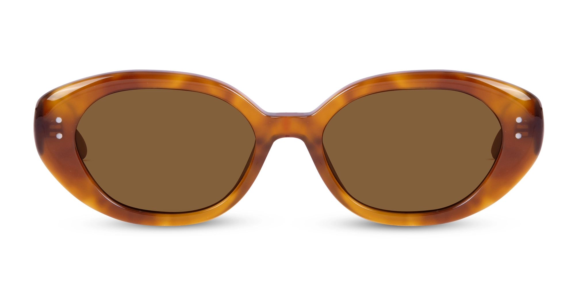 Brown Oval Sunglasses-1