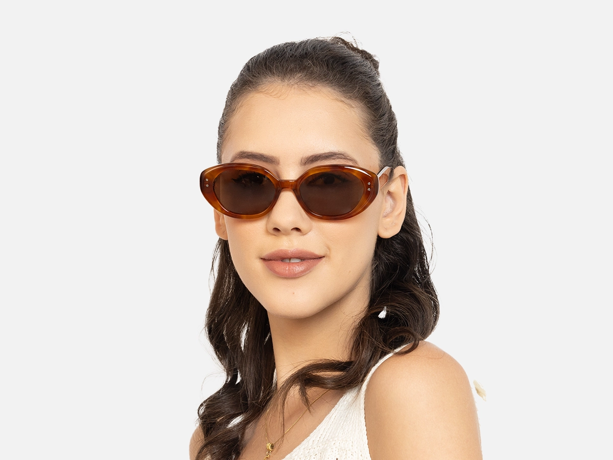 Brown Oval Sunglasses-51