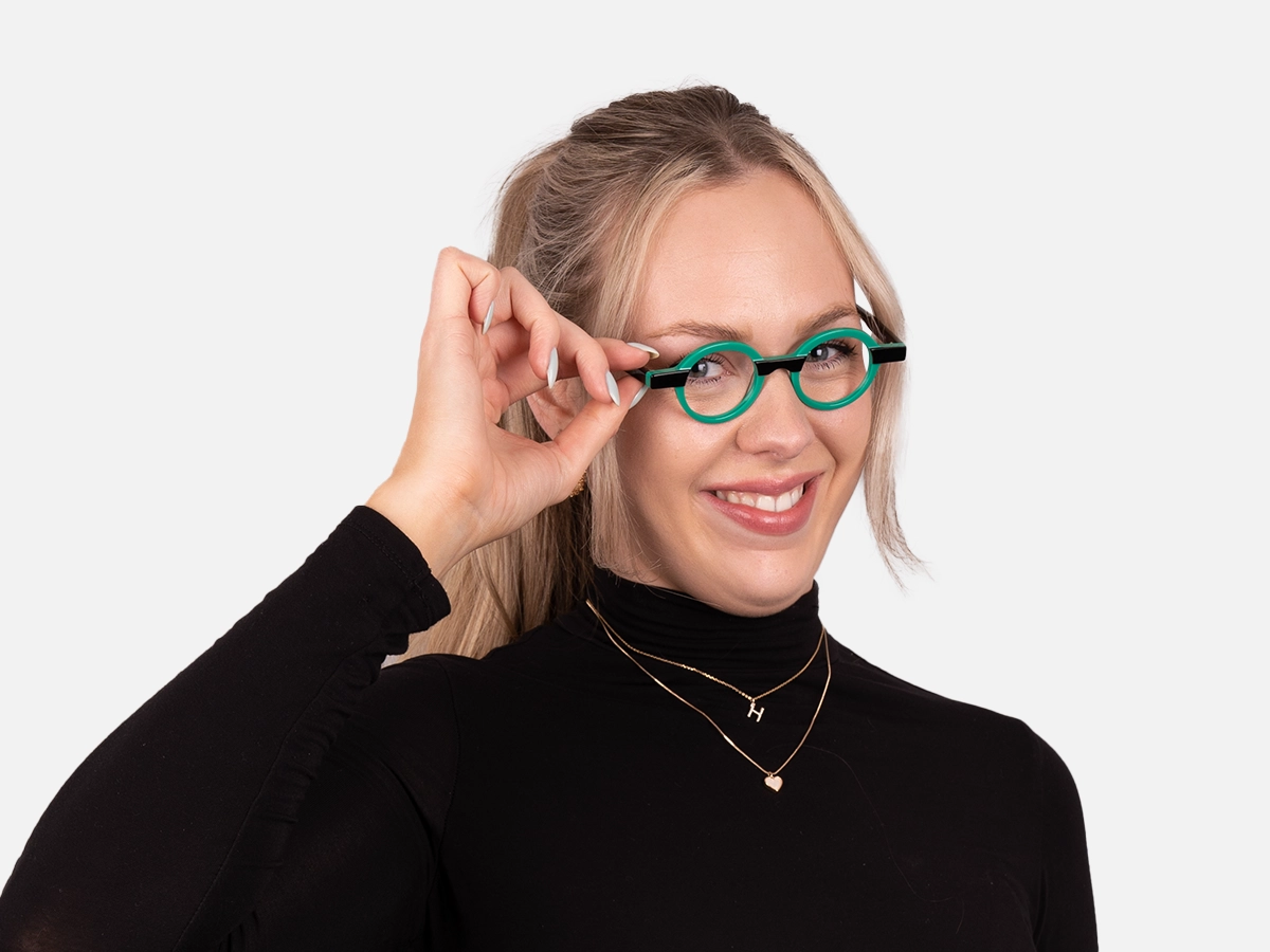 Small Frame Round Glasses-53