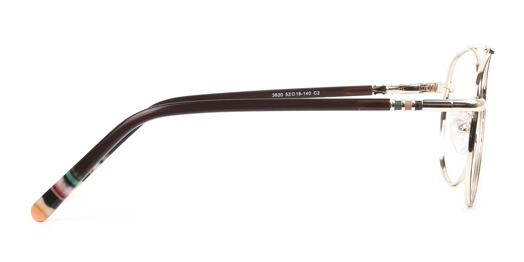 Pilot Dark Brown Gold Fine Metal Glasses - 2