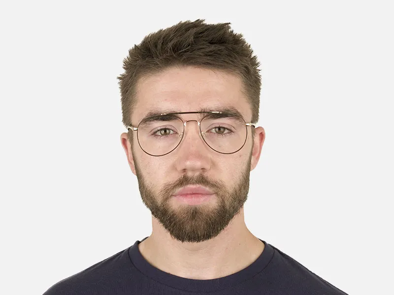 Pilot Dark Brown Gold Fine Metal Glasses - 2