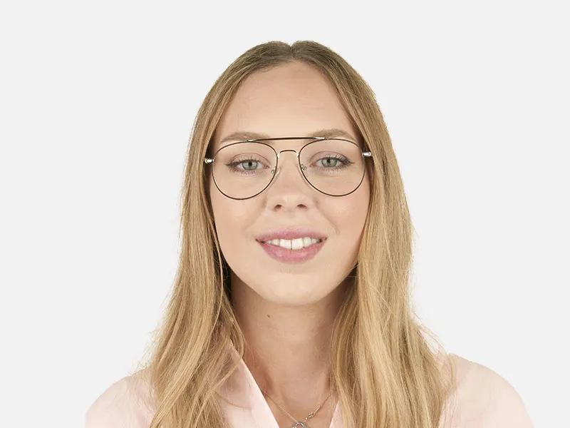 Pilot Black & Silver Fine Metal Glasses - 2