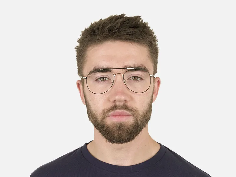 Pilot Black & Silver Fine Metal Glasses - 2