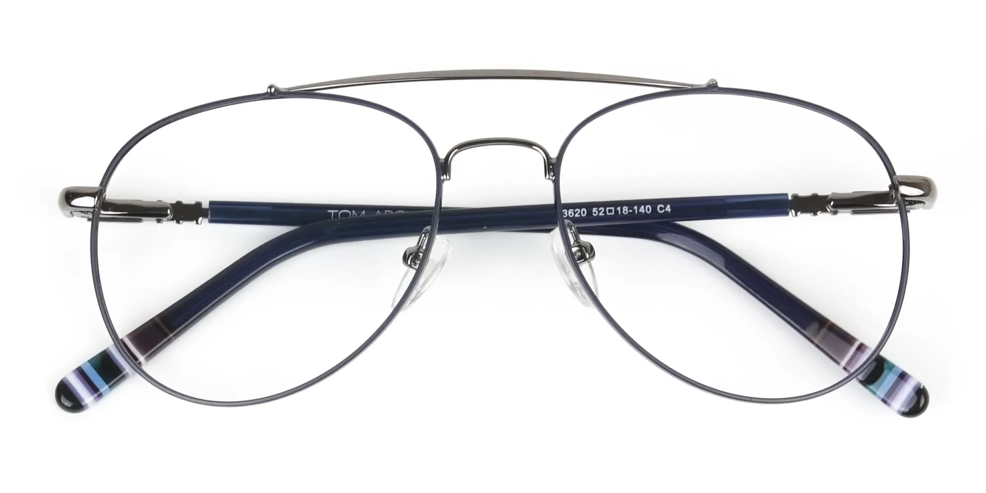 Pilot Gunmetal Dark Blue Fine Metal Glasses - 2