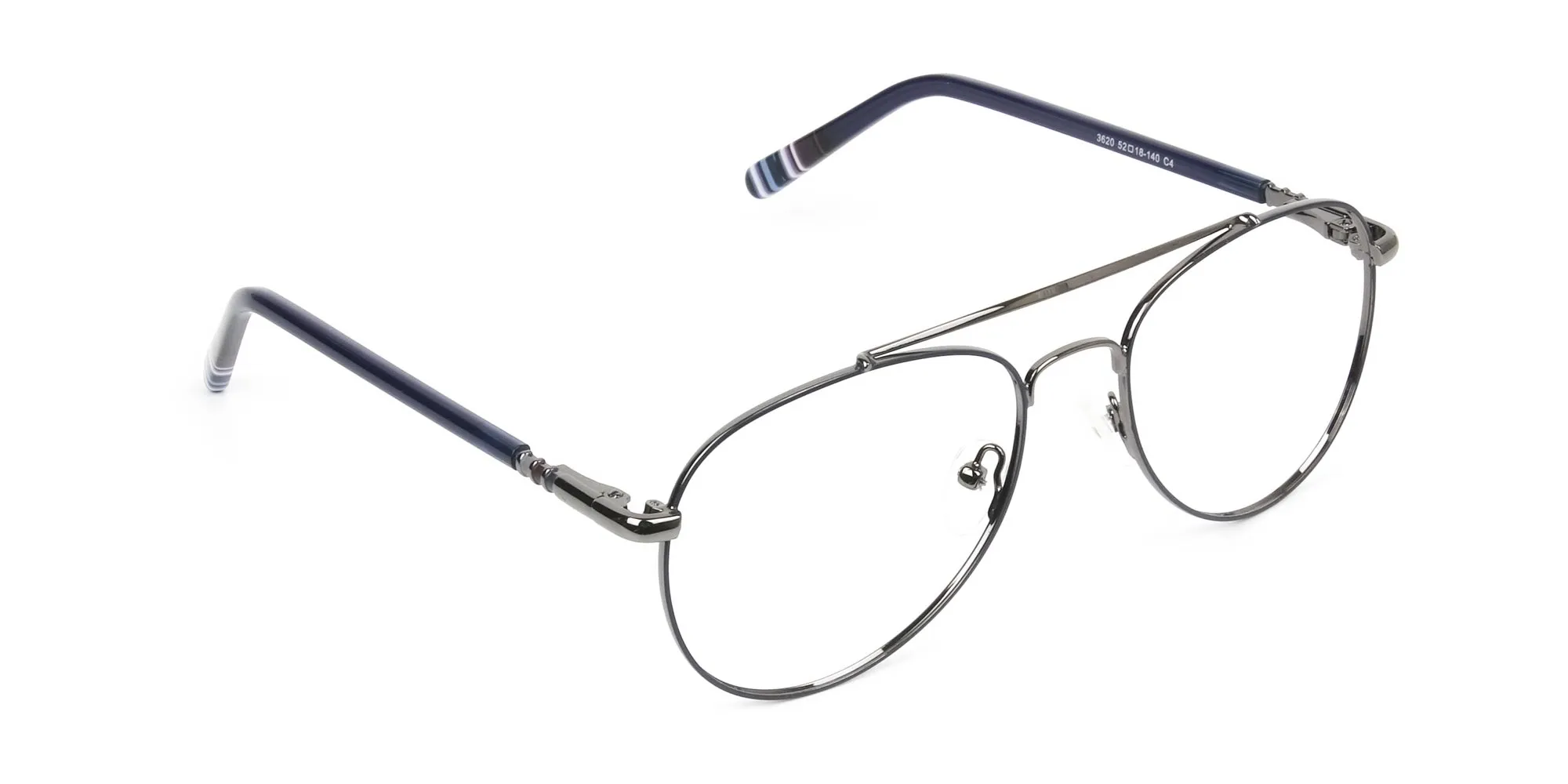 Pilot Gunmetal Dark Blue Fine Metal Glasses - 2