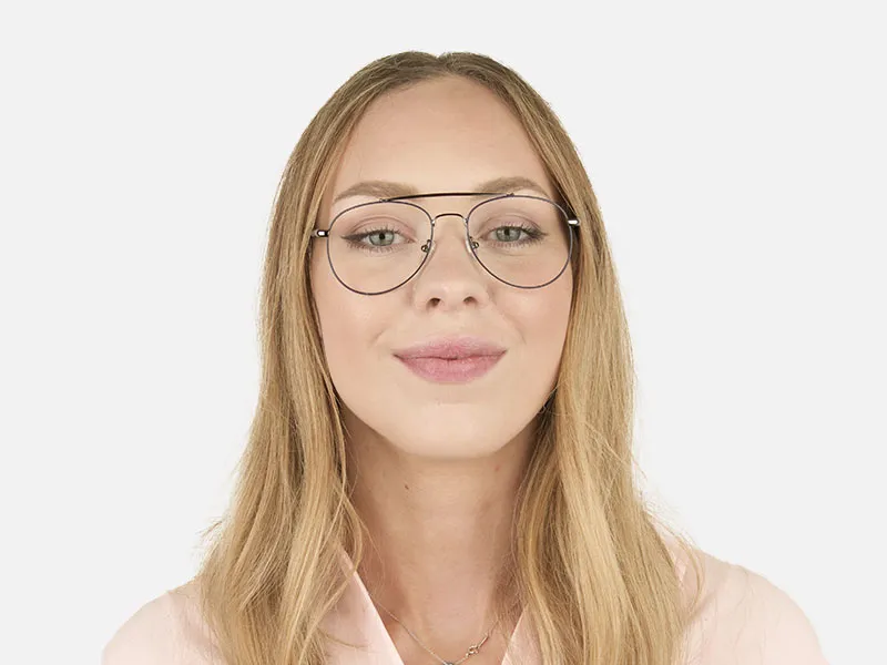 Pilot Gunmetal Dark Blue Fine Metal Glasses - 2