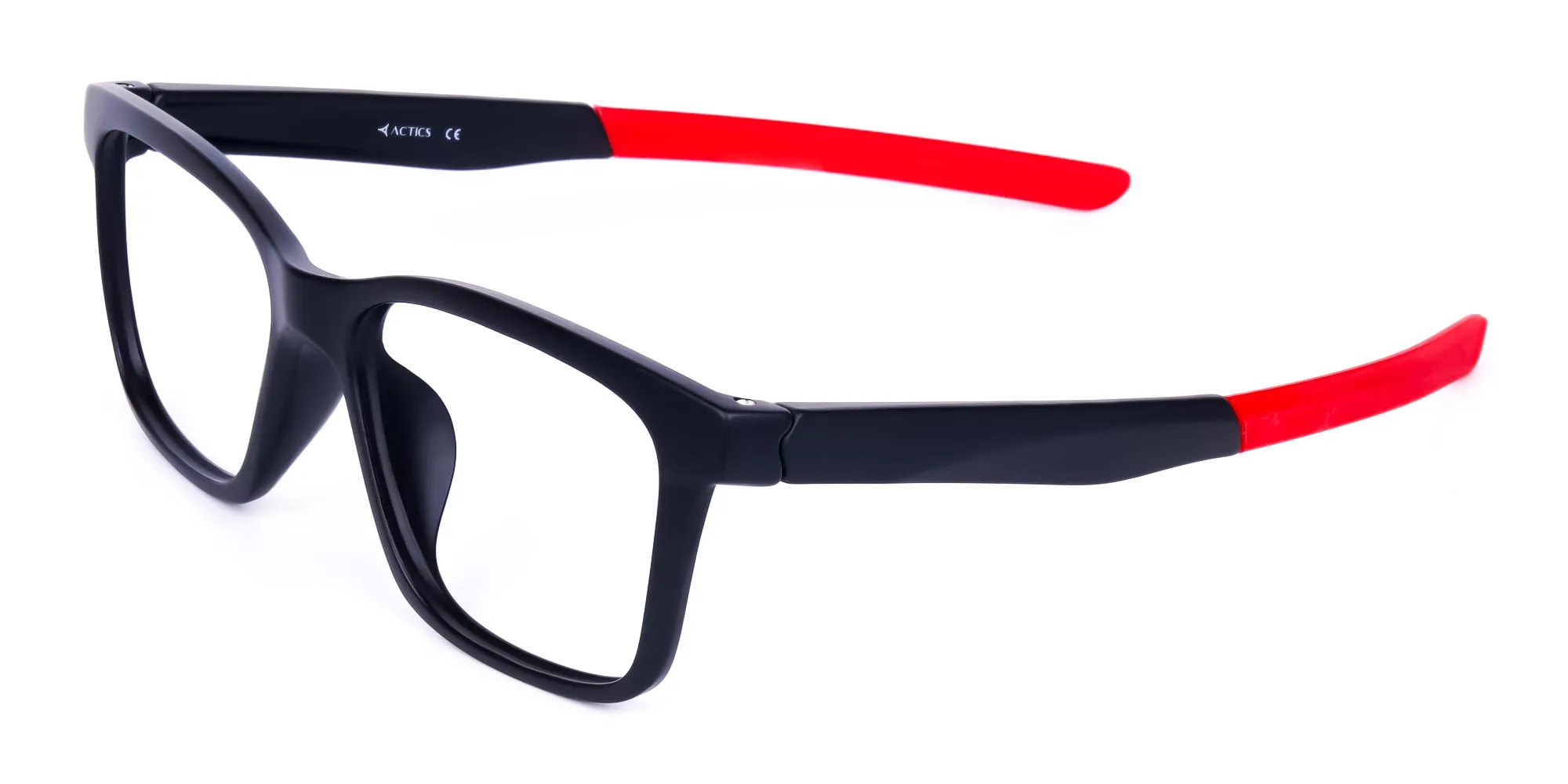 Red & Black Rectangular Rim Goggles For Biking-2