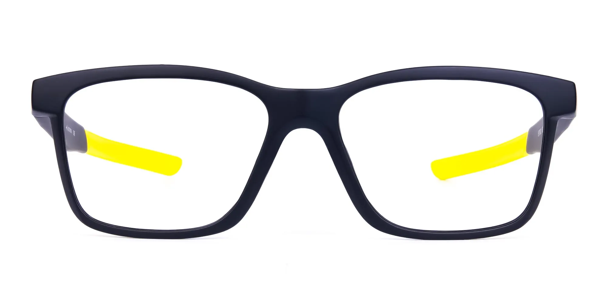 Black and Bright Yellow Cycling Glasses For Women In Rectangular Shape-3