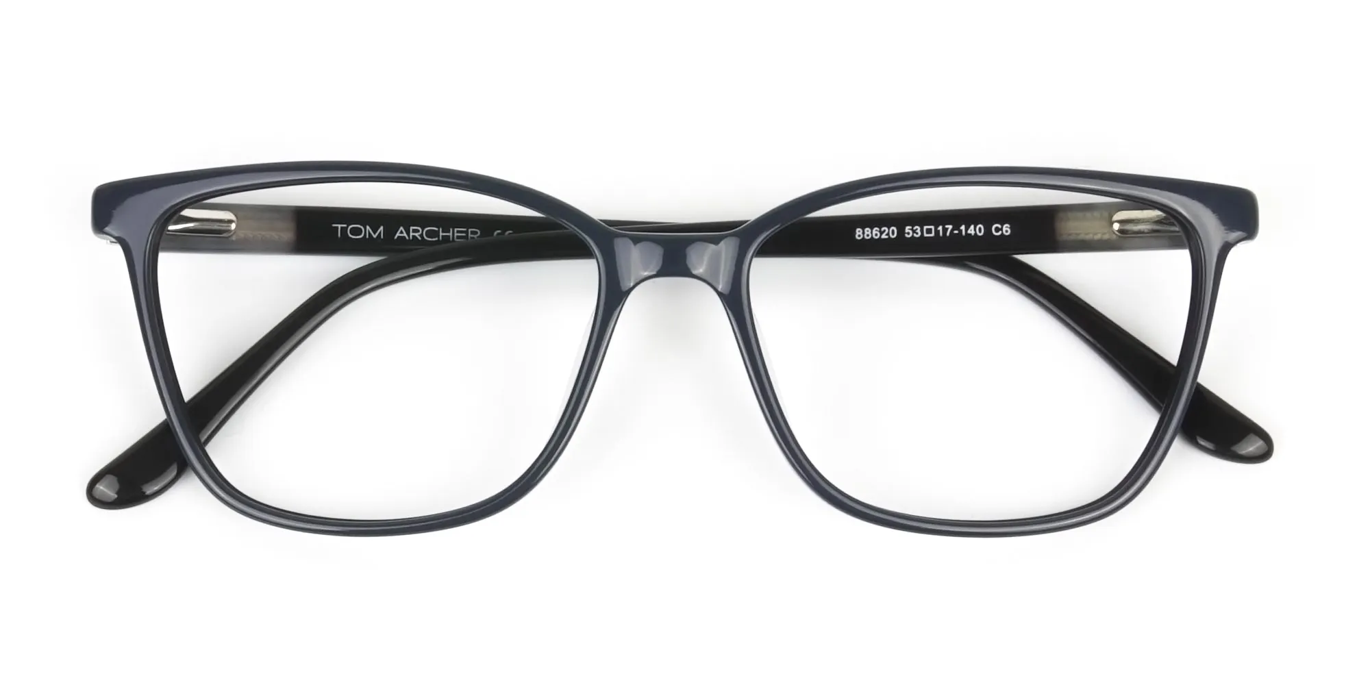 Acetate Classic Blue Spectacles in Rectangular - 2
