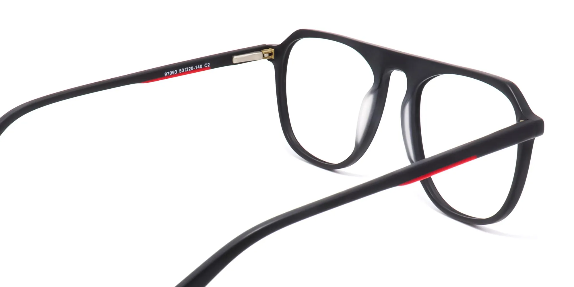 matte black pilot eyeglasses-2