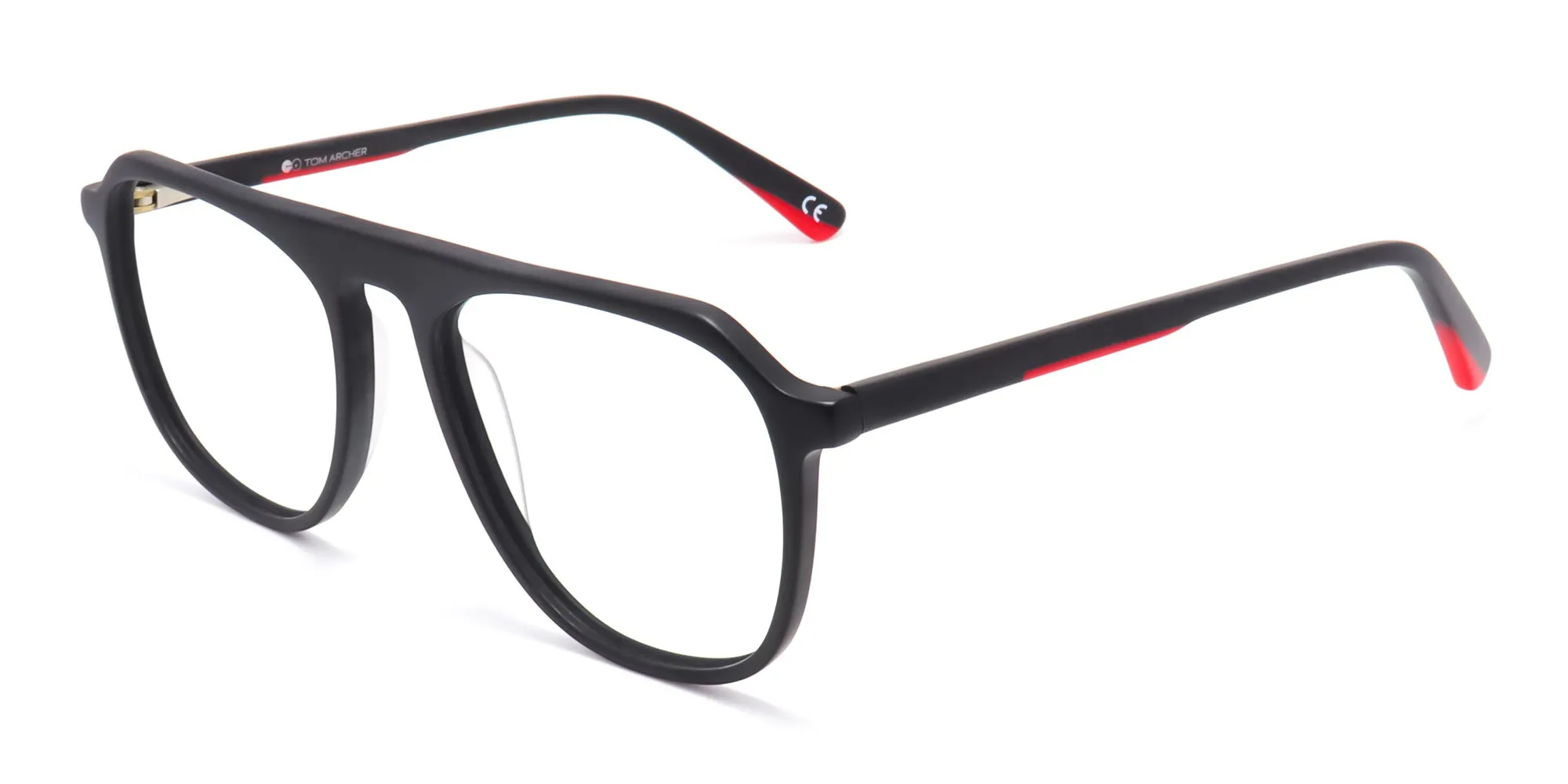matte black pilot eyeglasses-2