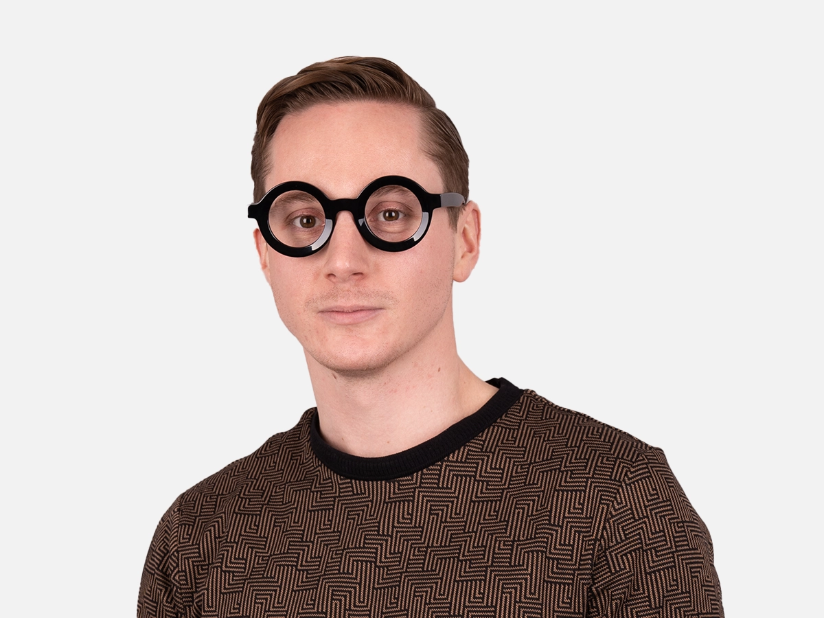 Black Round Glasses Frames-41