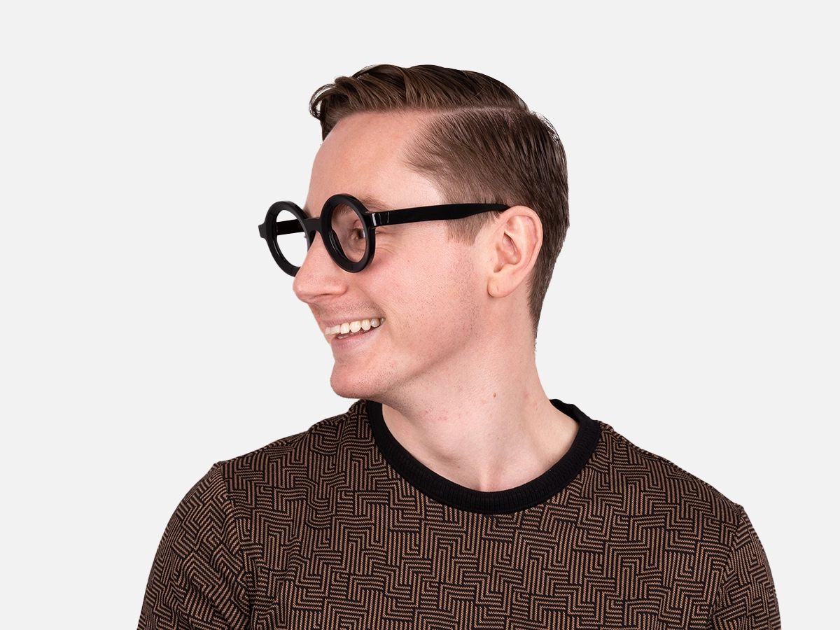 Black Round Glasses Frames-44