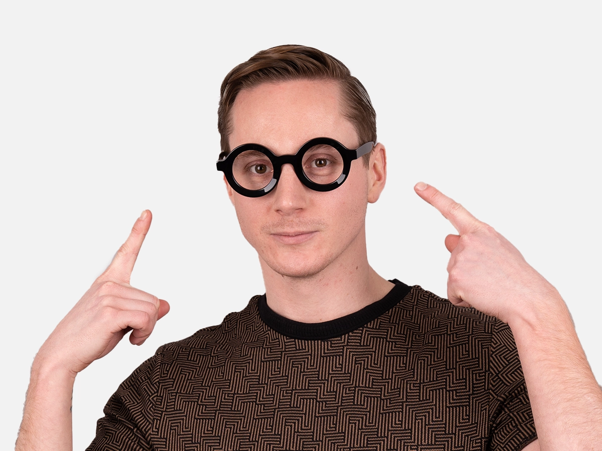 Black Round Glasses Frames-43