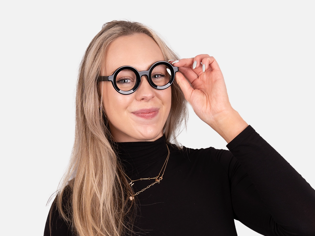 Black Round Glasses Frames-53