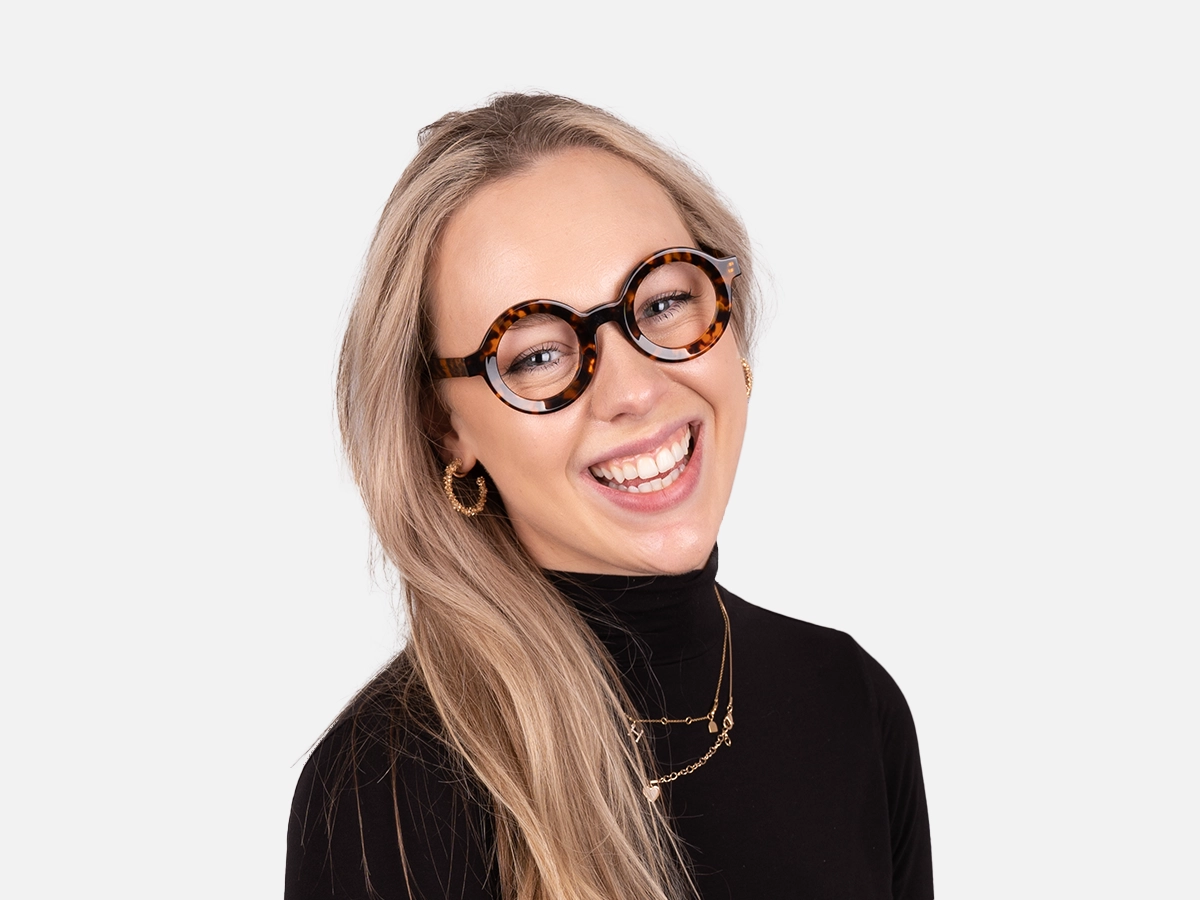 Round Tortoise Shell Glasses-54