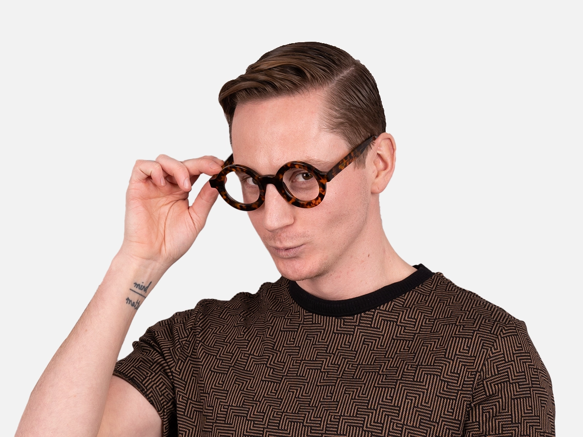 Round Tortoise Shell Glasses-42