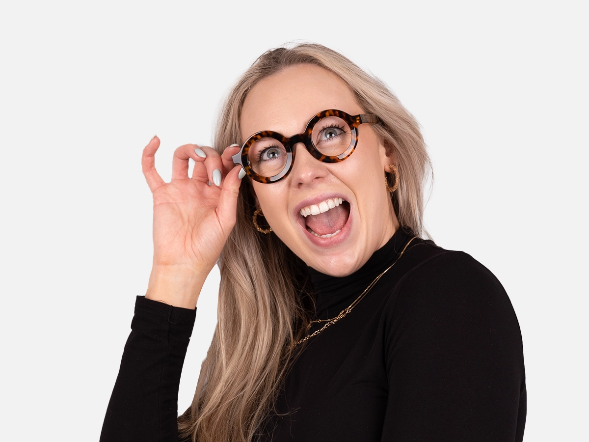 Round Tortoise Shell Glasses-53