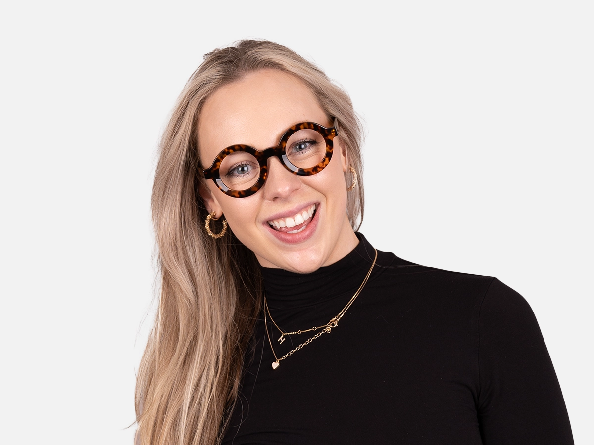 Round Tortoise Shell Glasses-51