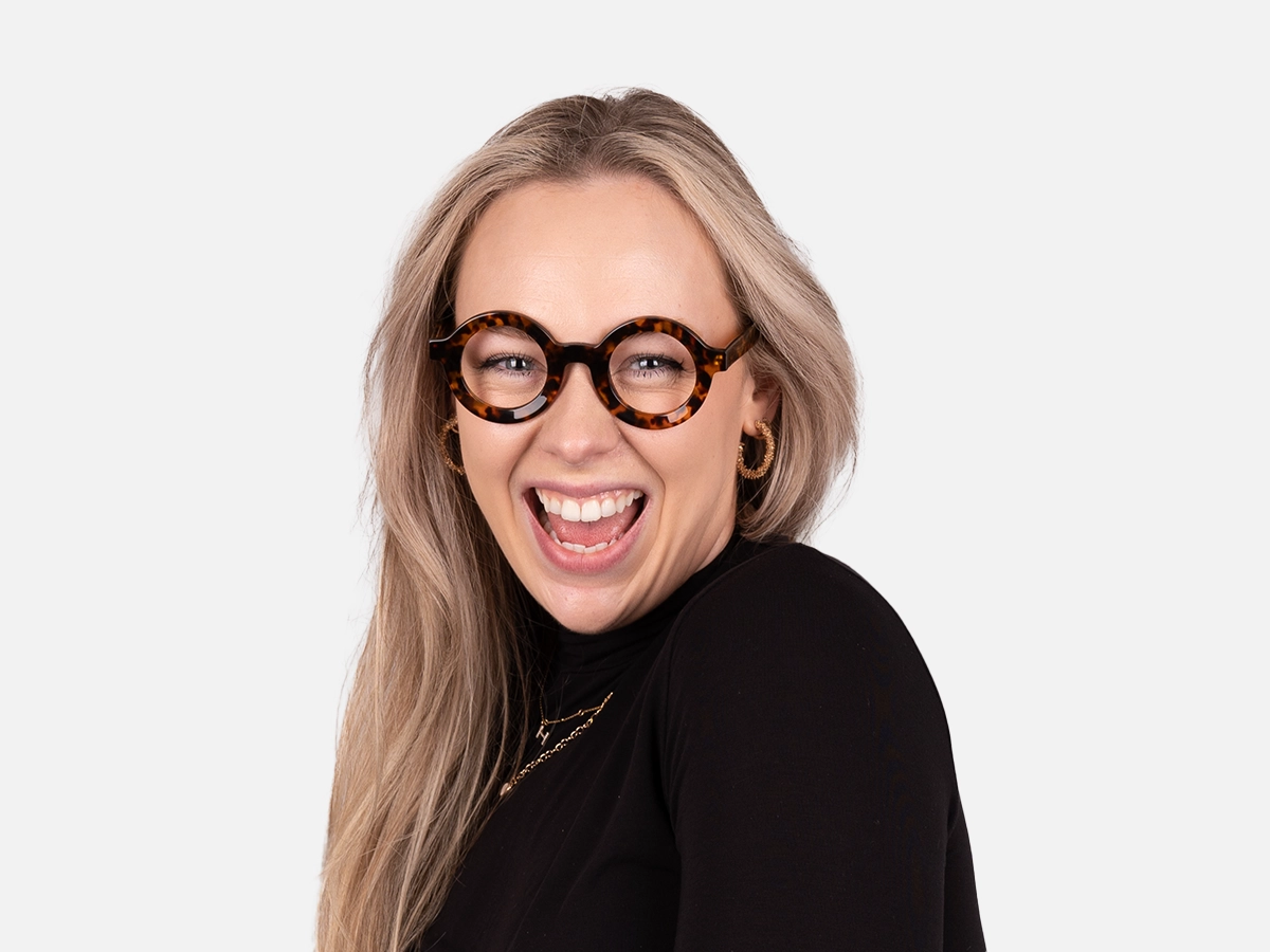 Round Tortoise Shell Glasses-55