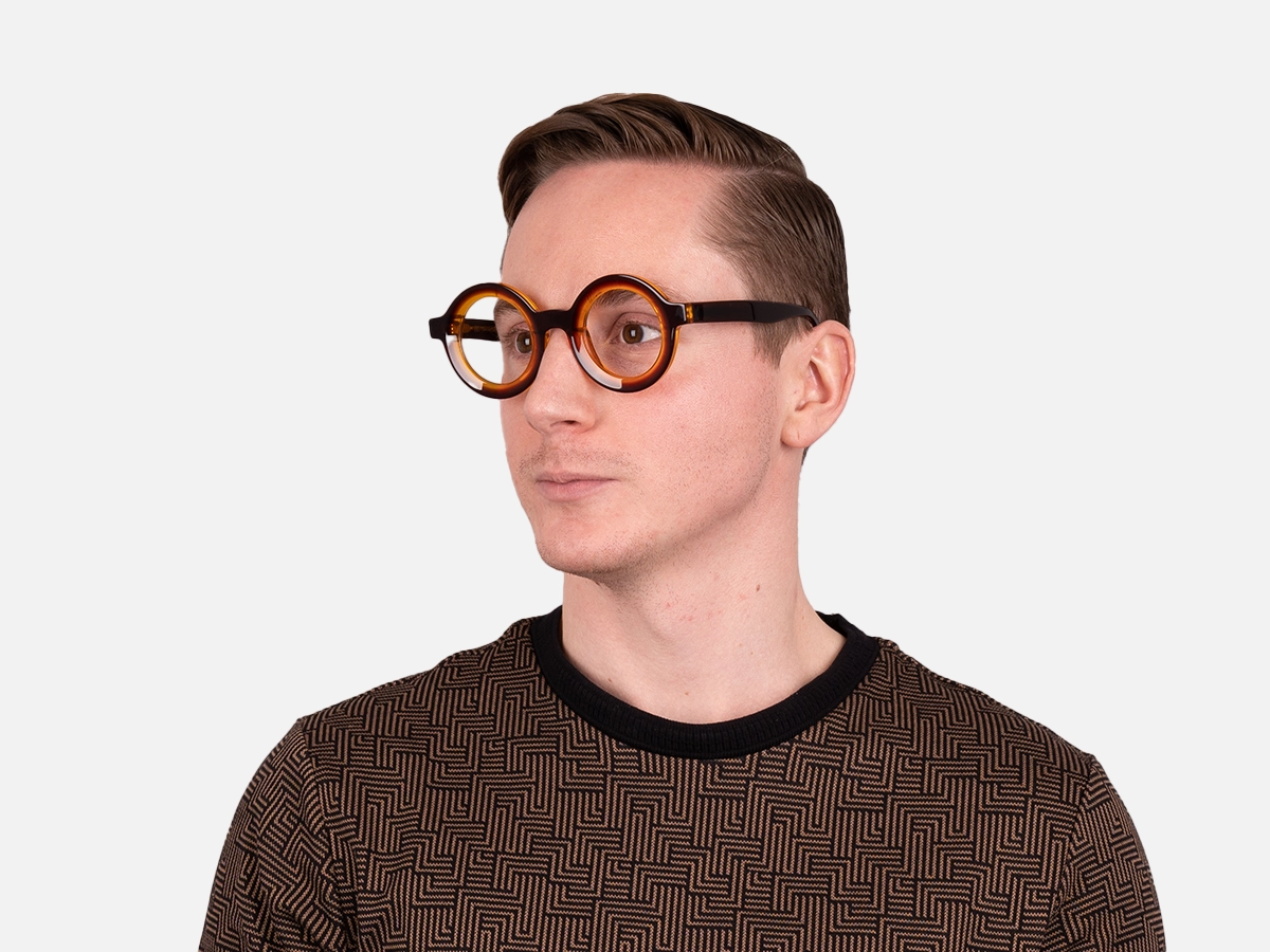 Brown Round Glasses-46