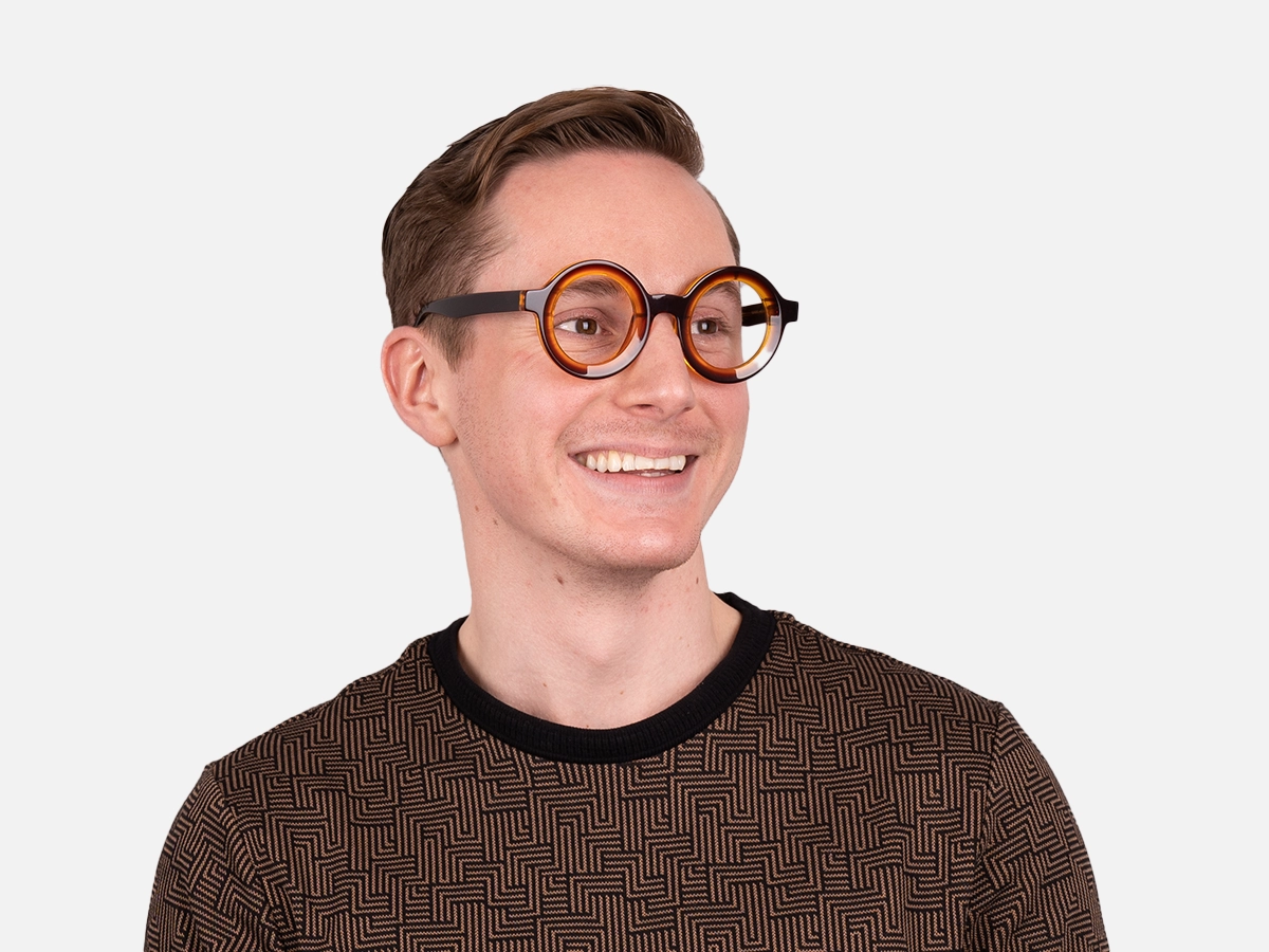 Brown Round Glasses-42