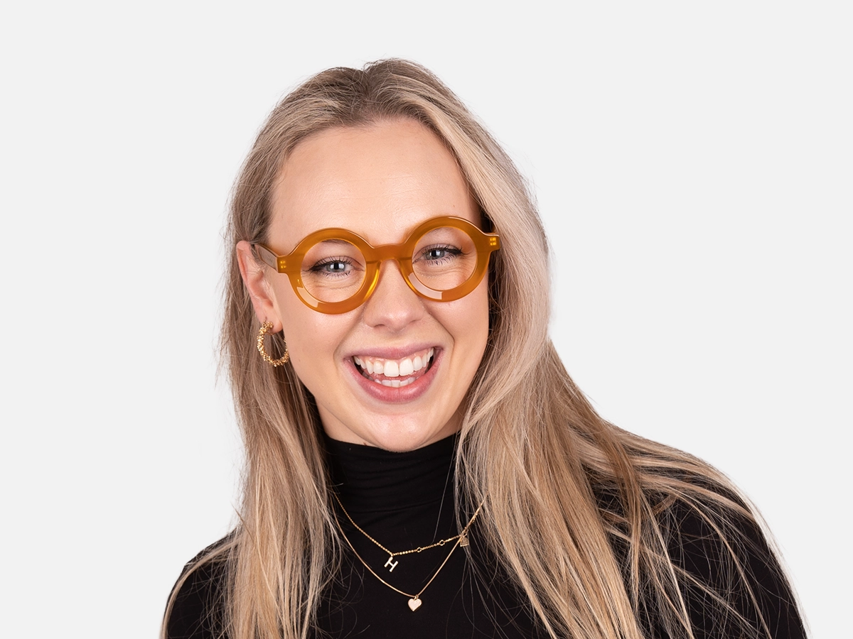 Round Gold Frame Glasses-53