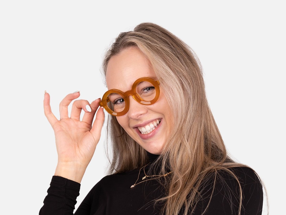 Round Gold Frame Glasses-54