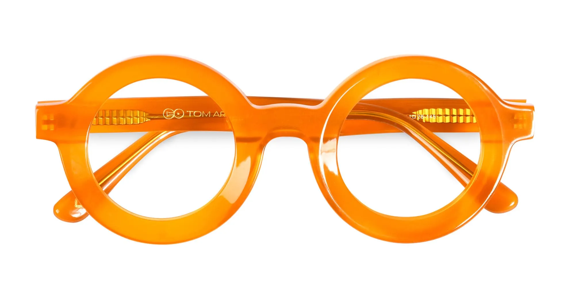 Round Gold Frame Glasses-2