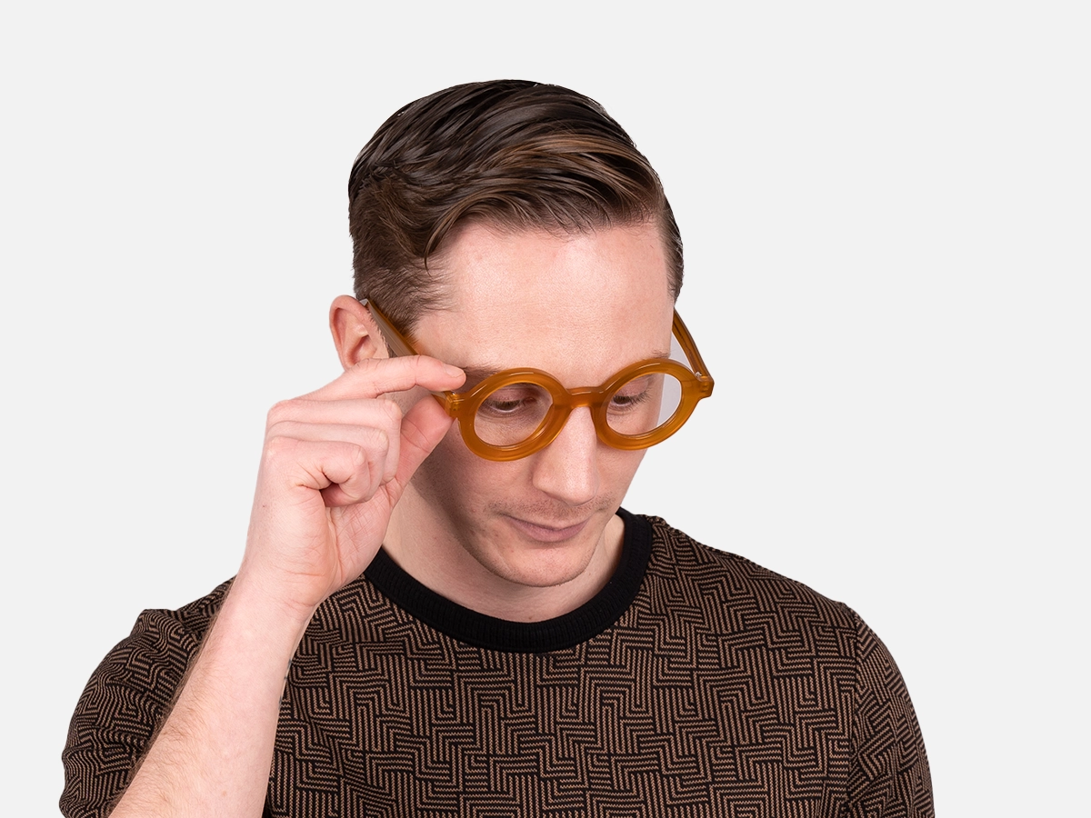 Round Gold Frame Glasses-45