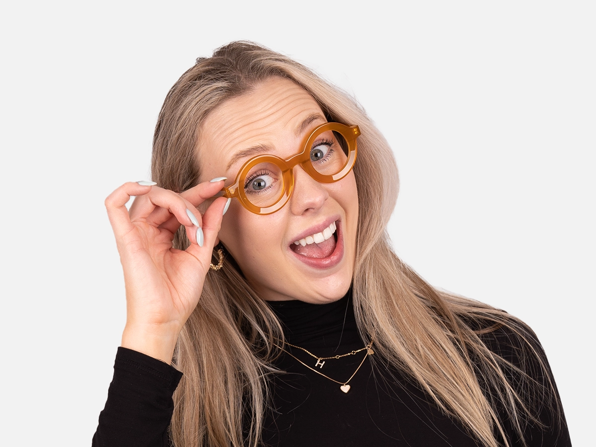 Round Gold Frame Glasses-52