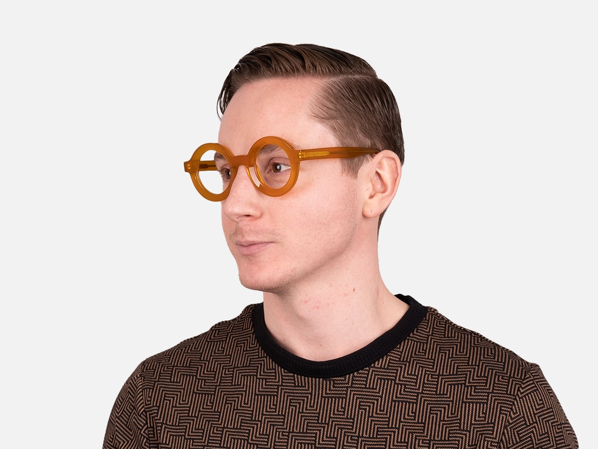 Round Gold Frame Glasses-43