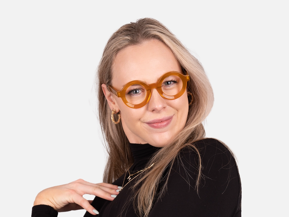 Round Gold Frame Glasses-55