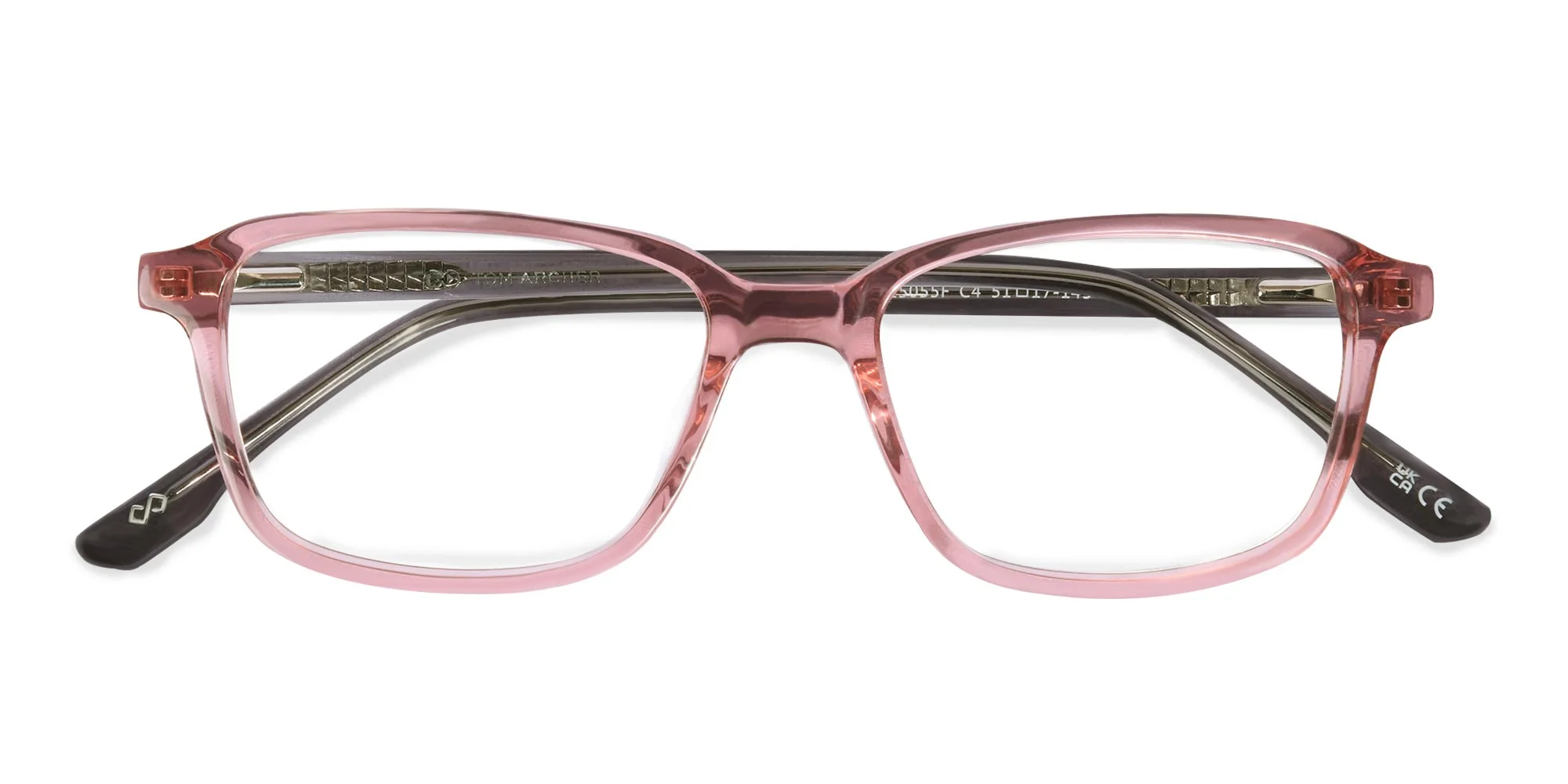 Rose Pink Rectangle Glasses-6