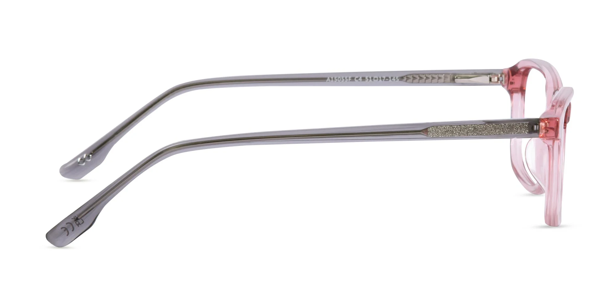 Rose Pink Rectangle Glasses-4