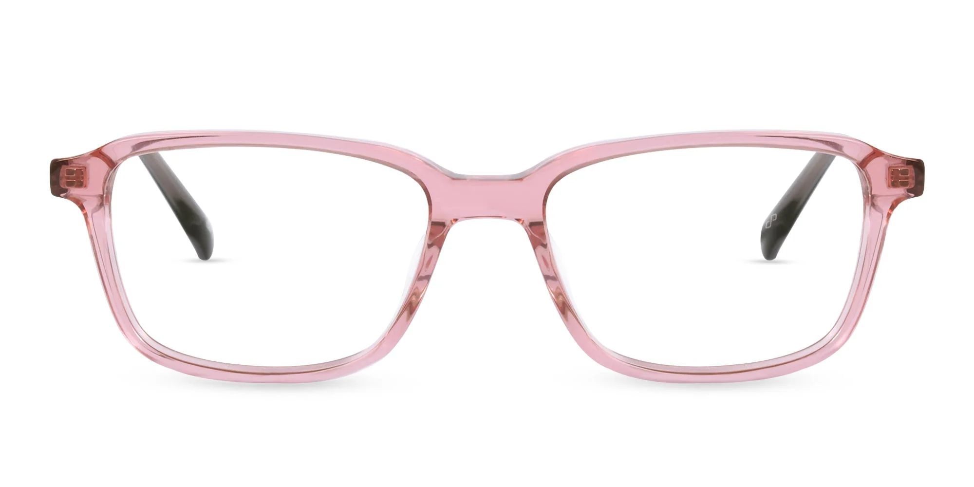 Rose Pink Rectangle Glasses-1