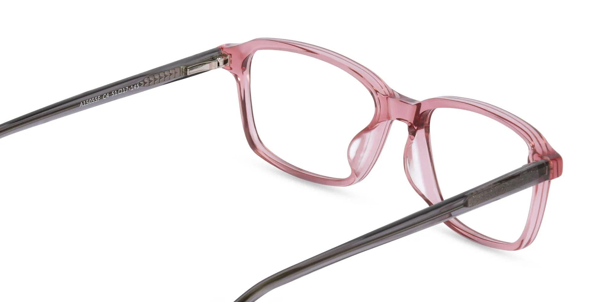 Rose Pink Rectangle Glasses-5