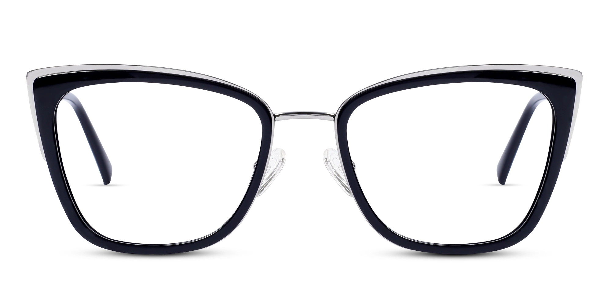 Black & Silver Cat-eye Glasses For Female Black & Silver Cat-eye Glasses For Female