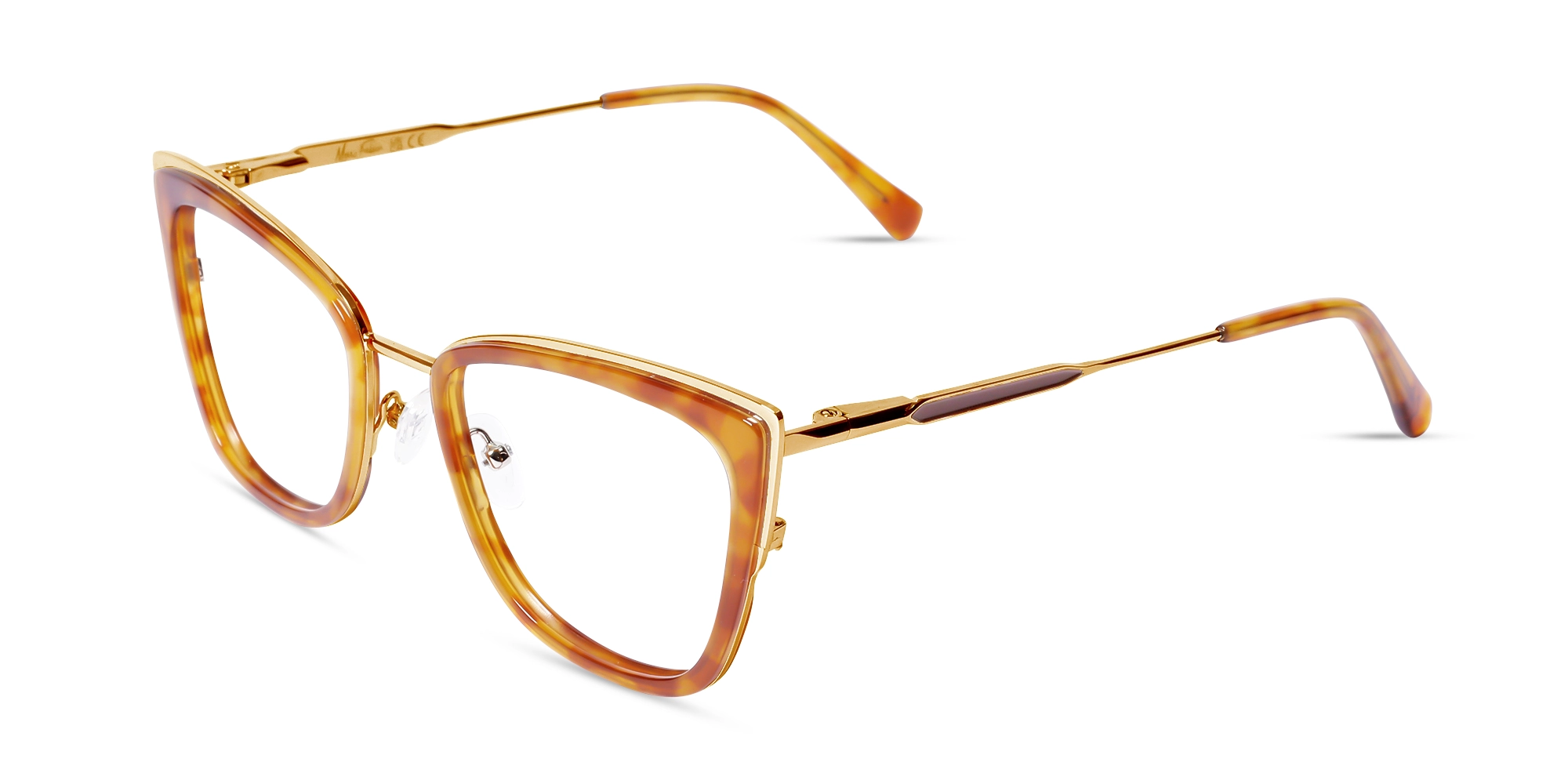 Honey Tortoise & Gold Cat Eye Glasses