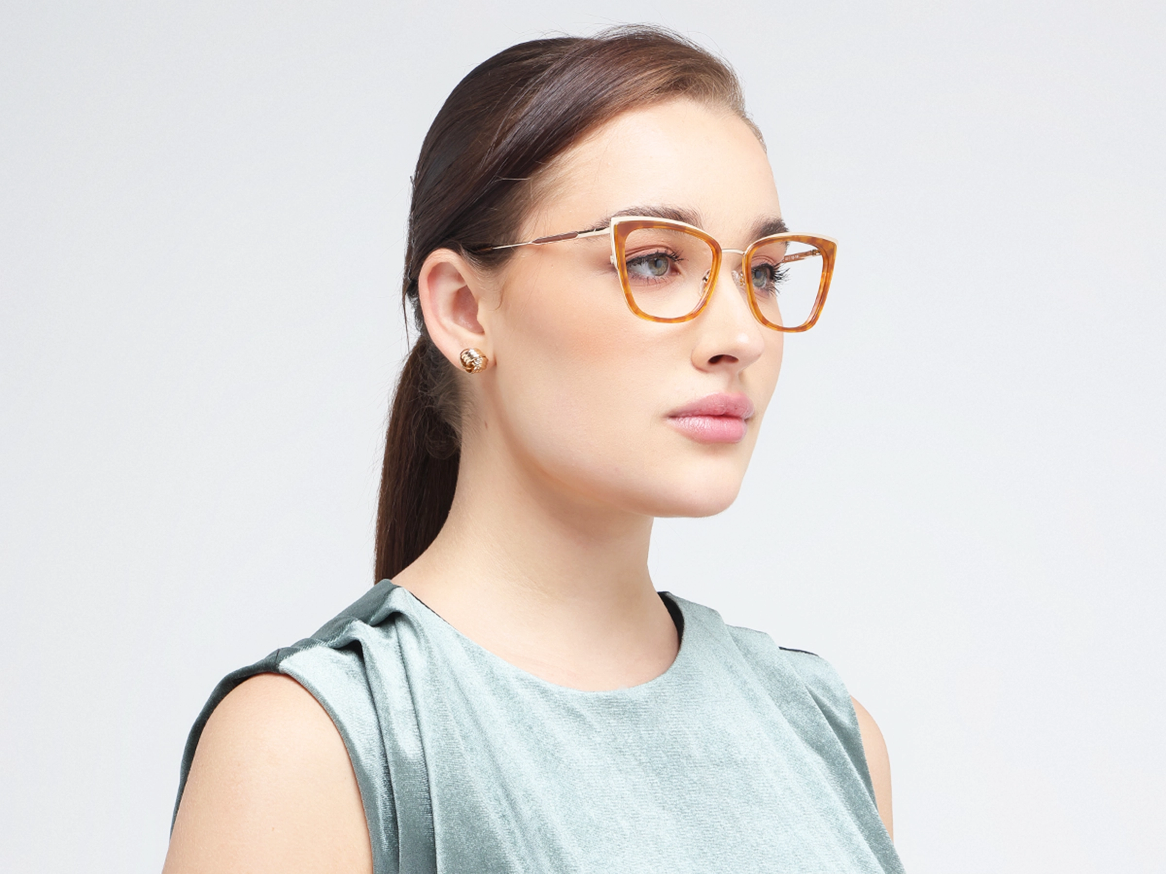 Honey Tortoise & Gold Cat Eye Glasses