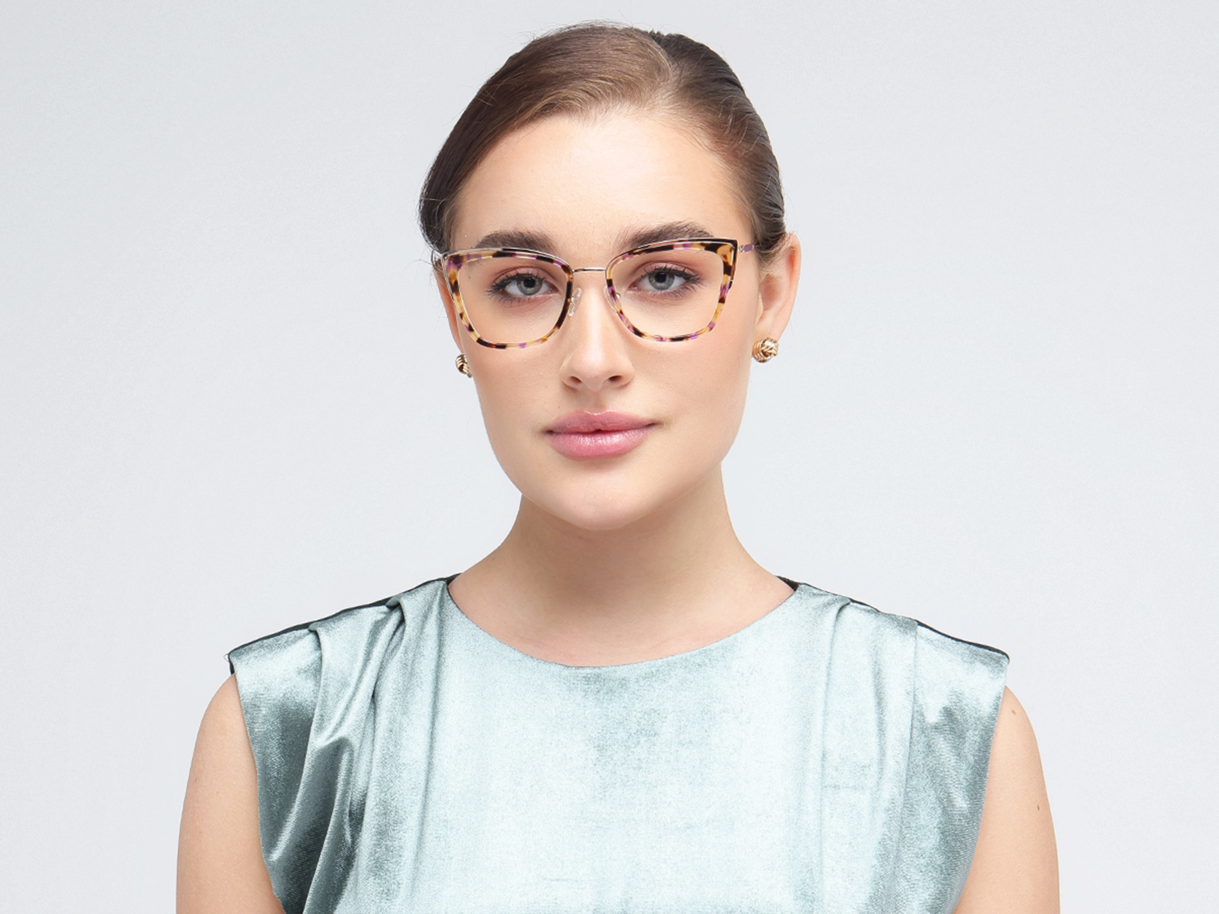 Galaxy Tortoise & Gold Cat Eye Eyeglasses