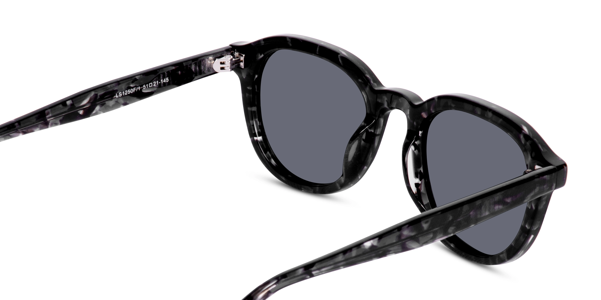Black Marble Round Sunglasses-5