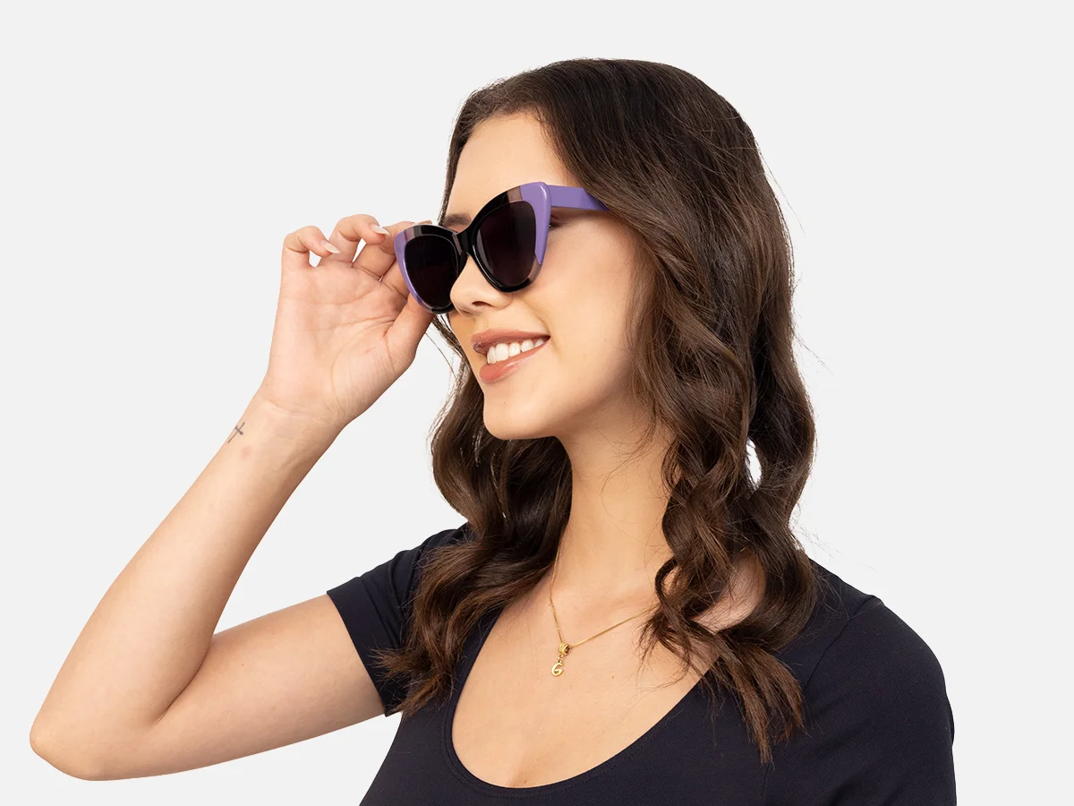 Grey Tint Cat Eye Sunglasses-54