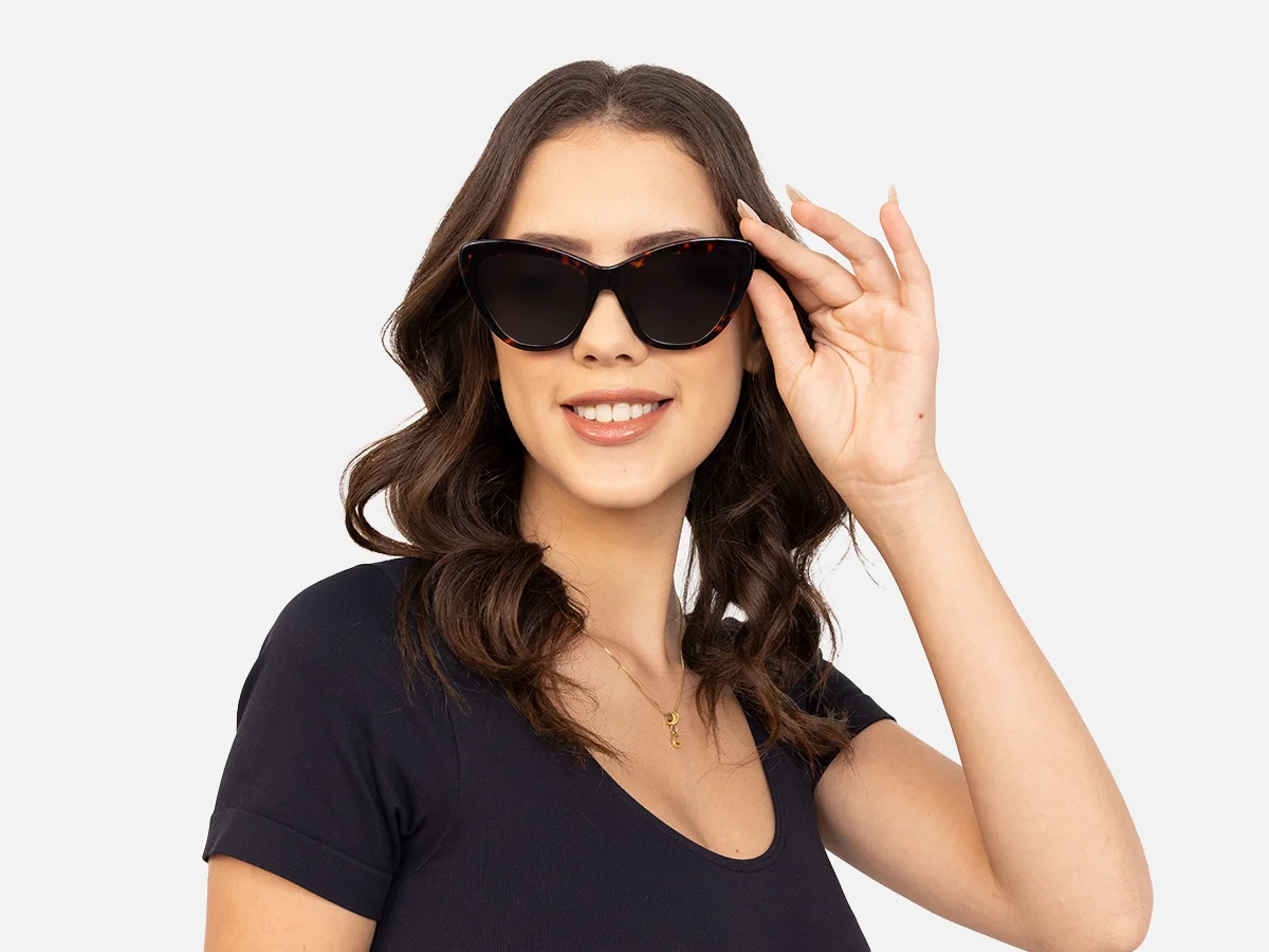 Tortoise Shell Cateye Sunglasses-54