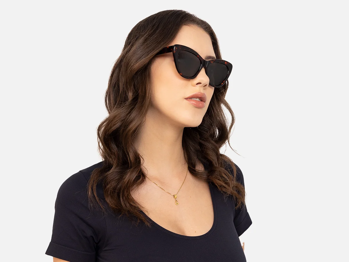 Tortoise Shell Cateye Sunglasses-53