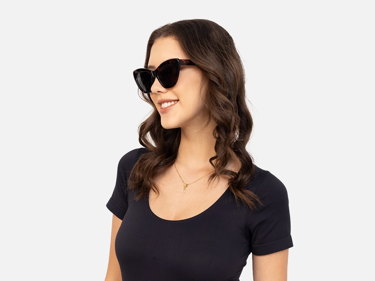 Tortoise Shell Cateye Sunglasses-52